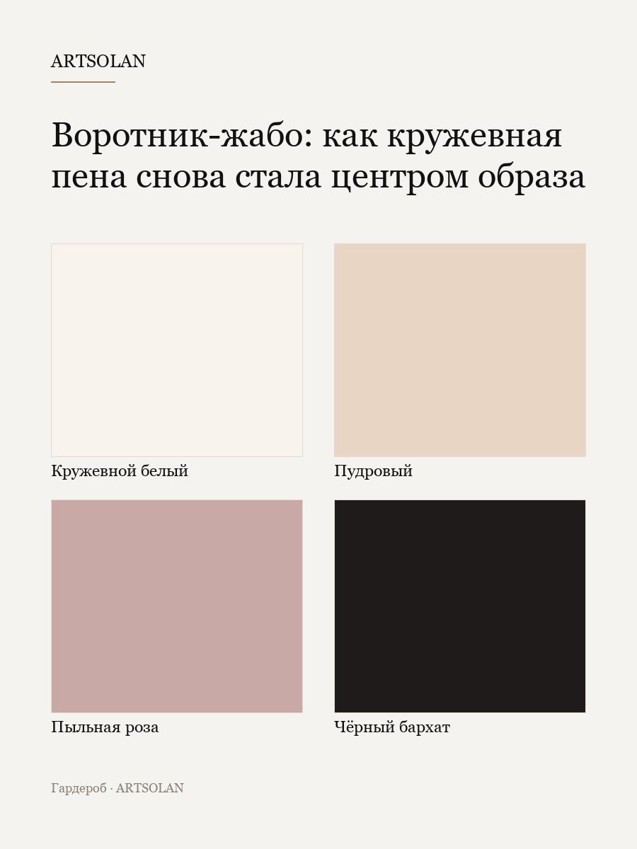 Воротник-жабо: как кружевная пена снова стала центром образа