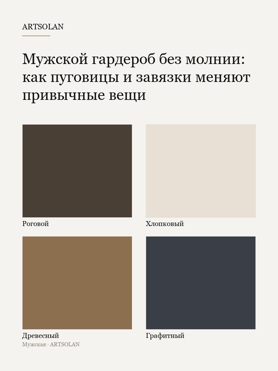 Мужской гардероб без молнии: как пуговицы и завязки меняют привычные вещи